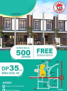 Rumah 2 Lantai Nempel UI Banget