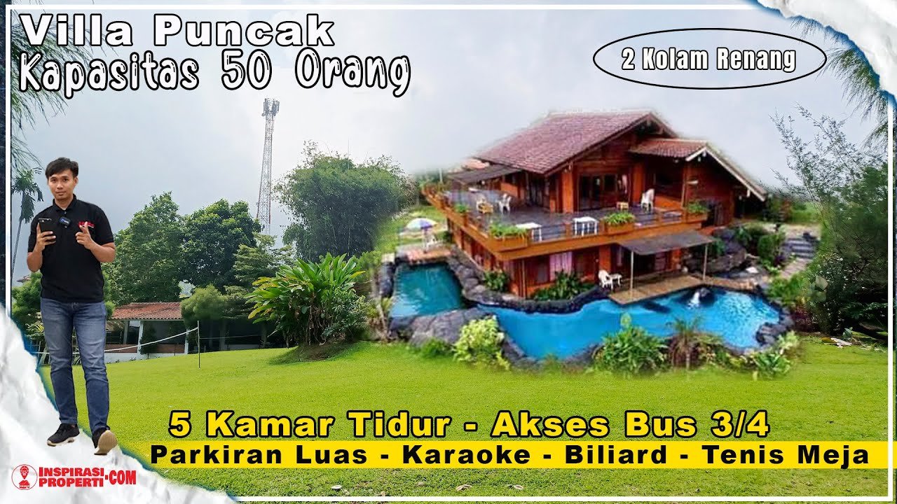 villa puncak 30 orang
